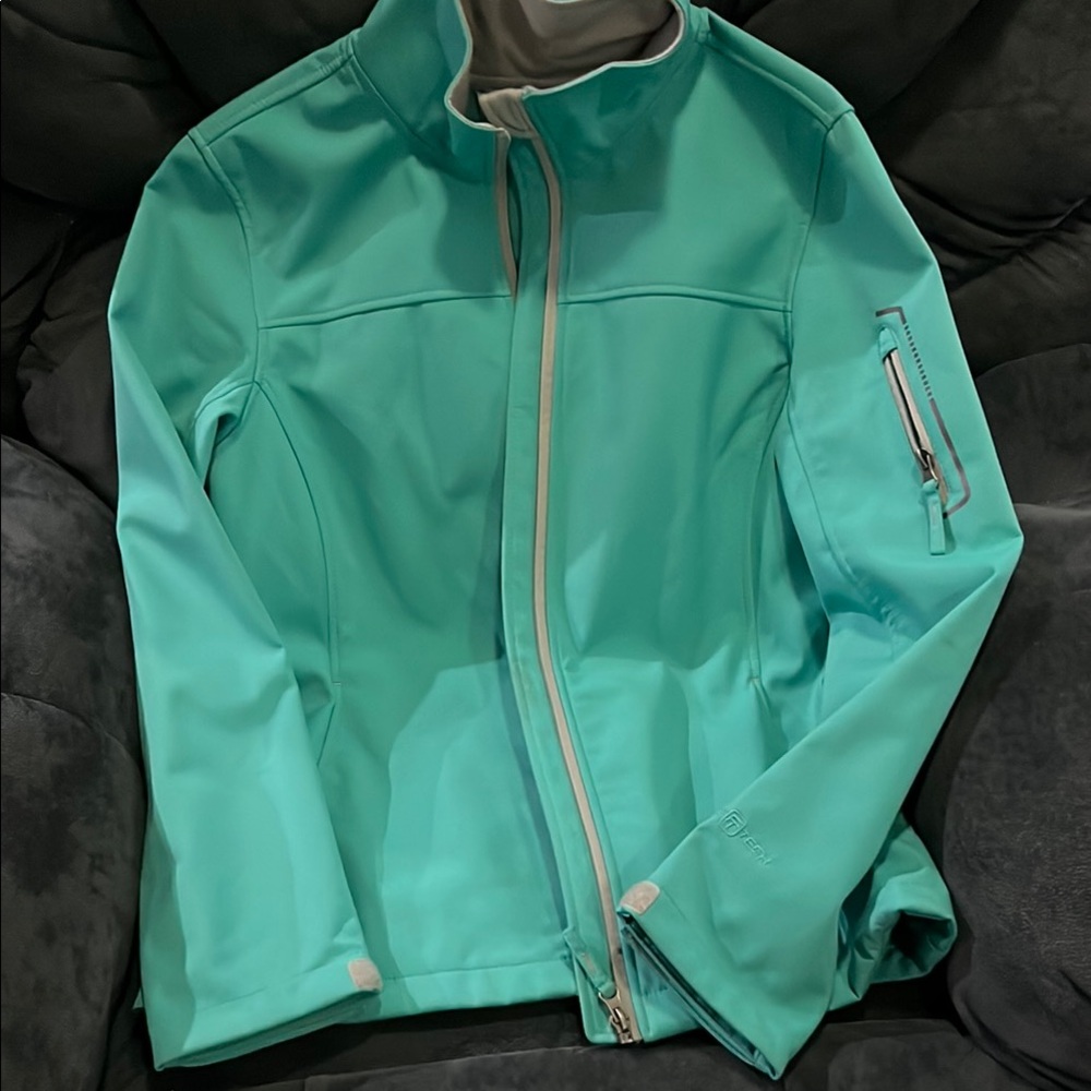Blue Ski Snow Jacket Water-Resistant Technical Fabric